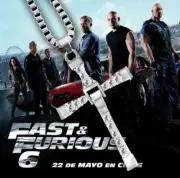 The Fast & Furious Dominic Toretto's Diamond Silver Cross Pendant & Necklace