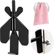 Portable Door Lock 3 in 1 Travel Lockdown Home Security Locker Privacy Safety Device for Dorm School Hotel (Black1)