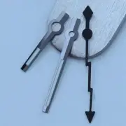 Black Lightning Pointed Watch Hands with Black Trim for NH35 NH36 Second Hand