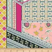 Art Gallery Fabrics Art Gallery Indie Boheme Bohemian Patchwork Fabric, Pink