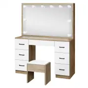 ALFORDSON Dressing Table Set Stool Oak