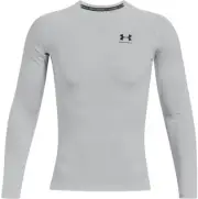 Under Armour HeatGear Long Sleeve Compression Fit, Mens Shirt, Distant Gray