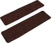 2Pcs Non Slip Self Adhesive Stair Treads Washable Carpet Pads for Steps Durable Non Skid Mats Easy to Clean Surfaces from Scratches for High Traffic Areas