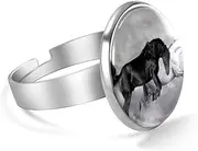 [FVQL] Adjustable Ring for Girls, horse animals