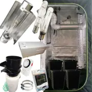 1.2x1.2x2m Grow Tent Hydroponic 600W HPS/MH Grow Light 6" Fan Filter 4 pots kit