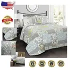 Luxury King Quilt Set - Reversible Floral Patchwork Design for Elegant Bedrooms