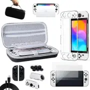 Benazcap Nintendo Switch Oled Model Accessories Bundle Carry Case Screen Prot...