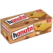 7 Boxes x 10 pieces Ferrero Hanuta 70 Hazelnut slices with crispy waffles New