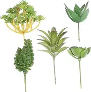 1 Set Plastic Unpotted Succulent Plants Scene Layout Succulent Landscape Succulents Decor Simulated Succulents Realistic Succulents DIY Succulent Pick Fake Arrangement Succulent