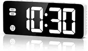 AMIR Digital Alarm Clock, Alarm Clocks for Bedrooms, 5.8" LED Digital Clock for Heavy Sleepers, Electronic Desk Clock with DST, Calendar, Snooze Function, 12/24 Hour, Backlight, Volume Adjustable