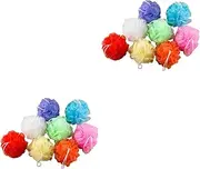 Baluue Sets Shower Ball Bath Scrubber Mesh Net Body Scrubber Reusable Lanyard Pcs