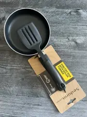 Sedona Kitchen Nonstick Mini Fry Pan 5.5” w Spatula Black NEW - FAST SHIPPING