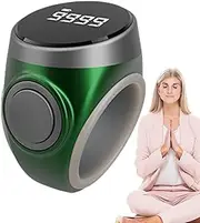 Ring Counter, 4 Digit Electronic Finger Tally Counter, Portable Prayer Counting Aid, Number Count Clicker for Meditation, Relaxation, Active Fingers