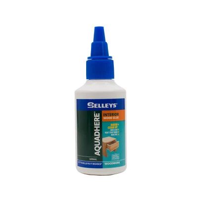 Selleys 100mL Aquadhere PVA Wood Glue Interior Adhesive Weather Resistant
