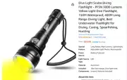 Scuba Dive Light Diving Flashlight - PFSN 3000 Lumens Underwater 21.0 Watts