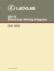 2013 Lexus GS 350 Wiring Diagrams Schematics Layout Factory OEM
