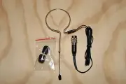 Black Single Earhook Headset Microphones w/ 4 pin mini XLR for Audio Technica