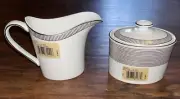 New Wedgewood Proposal Fine China Creamer and Sugar Box With Lid NWT