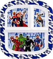 Zawadi Global Avengers 3 Section Reusable Childrens Kids Toddlers Divided Breakfast Lunch Dinner Plate