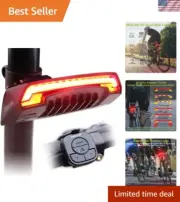 Wireless Remote Controlled Bike Tail Light with 6 Settings - USB Rechargeable