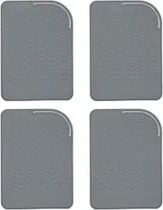 Respicefinem 4Pcs Heat Resistant Straightener Pad Silicone Mat for Curling Iron and Flat Iron Ideal for Home and Hair Salon Use