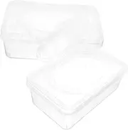 BESTYASH 2Pcs Wipes Dispenser Case with Lid Refillable Wipe Holder Portable Tissue Storage Box for Crib Stroller Home Use Material Keeps Wipes Fresh and Organized