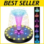 High-Power Solar Fountain with Stunning LED Lights & Water Shortage Protection