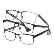 Design Optics by Foster Grant Metal Reading Glasses +1.25, 3-pack + 1 case