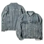 AGILITY RAW EDGE DENIM JACKET 毛邊 寬版 牛仔外套