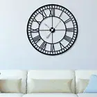 Large Roman Wall Clock Big Numeral Giant Round Face Outdoor Garden 50cm Silent៚