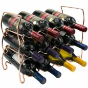 3-Tier Stackable Wine Rack, Classic Style Wine Racks for Bottles Hold 12 Bottles