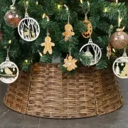 Christmas Tree Collar, Plastic Rattan Xmas Tree Ring, round Farmhouse Christmas