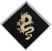 [XKYDYF] Chinese Style Dragon Brooches for Men Metal Corsage Suit Lapel Pin Dragon Brooch Badge Pins for Backpacks Clothing Accessories, Alloy Steel, no gemstone