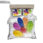 Color Feather Duvet Doona Quilt Cover Set Single/Double/Queen/King Bed Linen