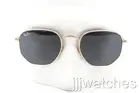 New Ray-Ban Hexagonal Arista Blue Sunglasses RB3548N 001/R5 51-21 145 $171