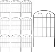 Fencing for Yard | Metal Decorative Garden Fence Border - Edging Metal Wire Ground Defense Arched Yard Decor for Rabbit, Dog & Chicken