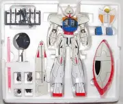ORIG GUNDAM A 8" DIECAST ALL ACCESORIES SEALD TRANSFORMER BANDAI 1999 MINTinBOX