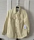 MARMOT MOUNTAIN WORKS PASTEL YELLOW SNAP OVERSHIRT JACKET WOMENS SIZE MEDIUM