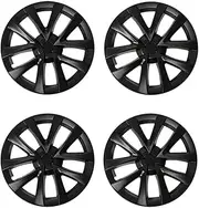 4PCS Car HubCap 18-Inch Plaid Replacement Wheel Cap Automobile Hub Cap Full Rim Cover Compatible for Tesla Model 3 2019-2023
