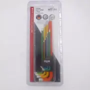 Wiha 9 Piece Ball End Color Coded Hex L-Key Set Metric 66980