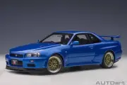 1:18 AUTOart 77409 Nissan Skyline GT-R (R34) V-SPEC II BBS wheels in Bayside Blu
