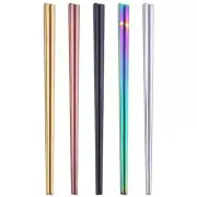 Titanium-plated Chopsticks Stainless Steel Rainbow Gold Silver Black Rose Gold S