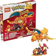 MEGA Construx Pokémon Charmander Evolution - Building Set with 300 Pieces - Posable Charmander, Charmeleon & Charizard Figures - Kids 7+ - HFG06