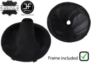 BLACK STITCH SUEDE MANUAL GEAR BOOT WITH PLASTIC FRAME FOR FIAT 500 2007-2015