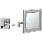 Nameeks AR7701-5X Chrome Glimmer 8"W X 8"H Lighted Magnifying Mirror