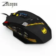 ZELOTES C-12 Wired Mouse USB Optical Gaming Mouse 12 Programmable Buttons