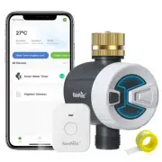 WiFi Water Timer, Brass Inlet Smart Hose Faucet Timer, Automatic Irrigation S...