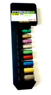 BRAND NEW Professional 10 Pc 1/4 in. Drive SAE Color Coded Socket Set