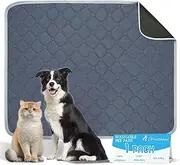 Washable Pee Pads for Dogs - Super Absorbent Reusable Puppy Pads for Dog Training, Leak-Proof Non-Slip Waterproof Whelping Pads for Playpen, Crate, Sofa, Potty Training - 18" x 24"