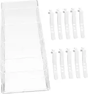 KALLORY 1Set Cord Storage Organizer Transparent Cable Management Box with Reusable Ties Desktop Data Line Container for Office and Home Use Durable Design for Organization